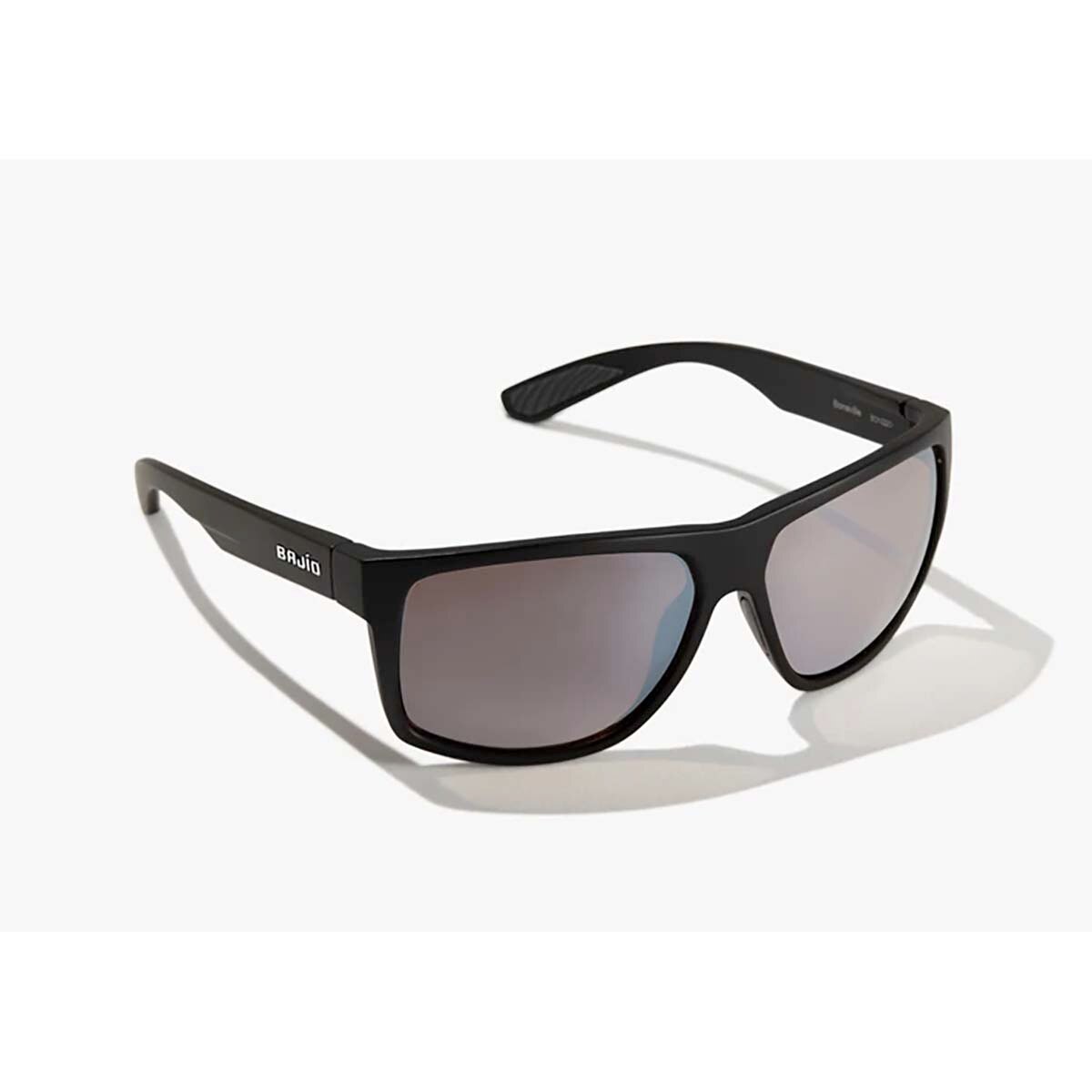 Bajio Boneville Sunglasses Polarized in Black Matte with Silver Glass